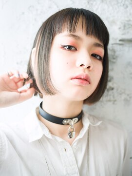 ブルー ヘアーメイク(Blue Hair Make) カーキブラウン+サーモンピンクのセクションカラー