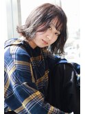 アッシュグレーブラウン外ハネぼぶ