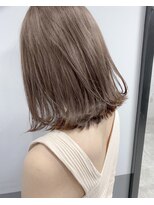 【ZinaCENTRAL】イメチェン毛先パーマ耳かけ×フォギーベージュ