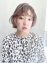 アイティー バイ アルバム 中野店(IT by ALBUM) ガーリーボブ_オリーブカラーハイライトカラー_37301