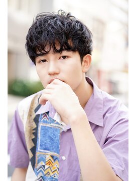 ロミーオム 本厚木(ROMMY. Homme) ナチュラルパーマ×メンズショートマッシュスタイル