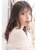 mowen 南堀江 シースルーバング×ココアベージュ×暗めカラー