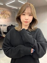 ロンド マーレ 天神大名店(Lond mare)&nbsp;顔周りカットでくびれ巻きスタイル　レイヤーカット　グレージュ