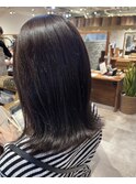 切りっぱなし暗めカラーミディアム