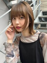 シーン(SCENE)&nbsp;レイヤーショート　カシスカラー　前髪あり【天神/今泉】