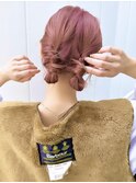 ピンクベージュ/ベージュ/ピンク/ハイトーンカラー/前髪/渋谷