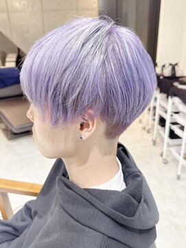 デイズ(days) シルバーカラーツーブロックマッシュショート  ウルフハイライト