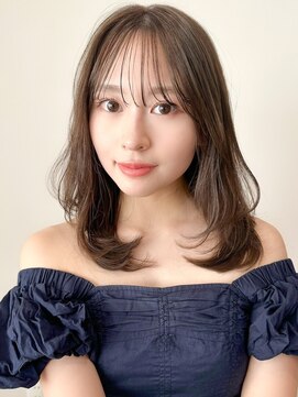 レア 表参道(L'ea) ミディアムヘア暗めカラーグランマッシュデザインカラー