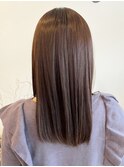 縮毛矯正ロング♪コスメストレート髪質改善ココアベージュ
