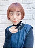 say.こなれミディぱっつん前髪イメチェンミニボブ秋カラー韓国