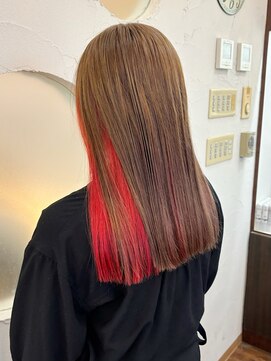 ヘアメイク シンズ レインボー(Hair Make SHIN'S RAINBOW) インナーカラー/ブリーチ/レッドカラー/高松