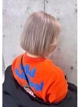 モアナ バイ ヘッドライト 駒沢大学店(Moana by HEADLIGHT) Moana【駒沢】#ブリーチ#ミルクティーベージュ#ミニボブ