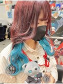 ヒプマイ 観音坂独歩 ケアブリーチ ターコイズ インナーカラー