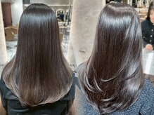 「カラーと縮毛矯正」同時施術できるんです！髪質改善効果◎艶感＝イノアカラーと相性抜群！[銀座]