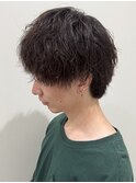 メンズマッシュパーマニュアンスパーマスパイラルパーマ刈り上げ