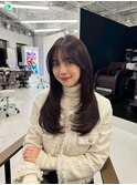 ピンクブラウン　ピンクベージュ　艶カラー