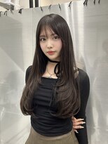 ロムーク 表参道(LOMKH)&nbsp;ロングレイヤーミディアムレイヤーブラウン顔周りカット