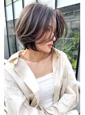 外国人風レイヤーショートボブ n7.9.18
