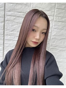 サン(SAN) ストレートロング/ピンクブラウン