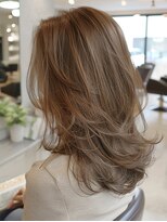 ペグ(Peg)&nbsp;レイヤーカット+明るく隠す白髪染め/髪質改善/仙台駅前