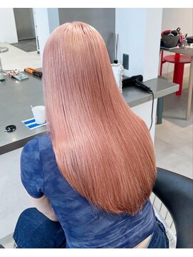 ラック 表参道(LUCK) サーモンピンク/ケアブリーチ/ブリーチ/表参道/原宿