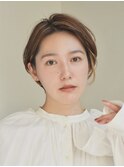 丸みショート・ボブ/丸顔/前髪あり/絶壁解消/３0代/４0代/５0代