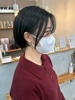 ナウアズ(now as.)&nbsp;重めラインが可愛いショートボブ【Emma】【now as.明石】