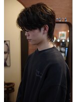 エディ(Edy)&nbsp;メンズウルフカットマッシュウルフニュアンスパーマ眉毛カット