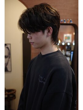 エディ(Edy) メンズウルフカットマッシュウルフニュアンスパーマ眉毛カット