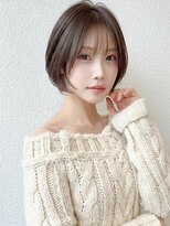 カバーヘア ブリス 上尾西口店(COVER HAIR bliss)&nbsp;ミルクティーベージュ小顔レイヤーショートボブA12上尾30代40代