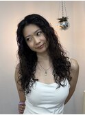 夏のヘアアレンジ/ダウンバンク/ダークパープル