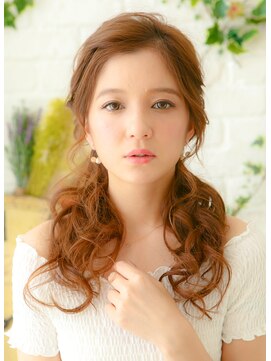 ヘアメイクサロンシャルメ(Hair Make Salon CHARMER) 結婚式☆二次会★ごろごろハーフアップへアセット