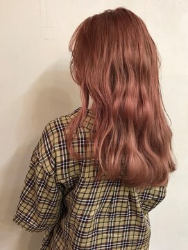 ブロック ジャポン(bloc japon) ピンクベージュ×セミロングワンレン