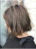【unopulir永尾】アッシュベージュ☆切りっぱなしボブ