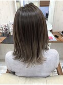 バレイヤージュ×シャドールーツ×デザインカラー