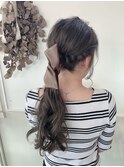 #ヘアアレンジ #簡単 #ローポニー #セット #アップ #新居浜
