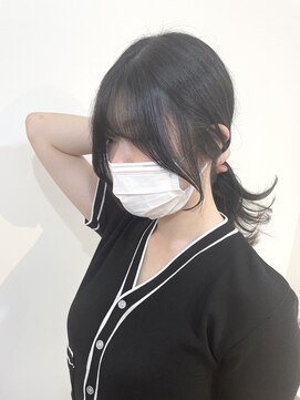 イオエ(ioe) 黒髪/ボブルフ/ネビージュ/小顔/ワンレン/髪質改善/グレージュ