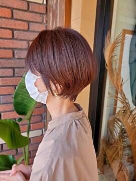 リミックス 南国店(remix) 大人女子くびれショート×白髪ぼかしでツヤカラー