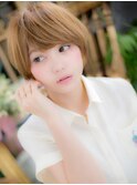 斜めバングハイライト小顔マッシュショートc5大宮10代20代30代