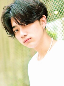 ディッセンバー 渋谷(December) メンズ/フェザーパーマ/センターパート/ニュアンスパーマ/渋谷