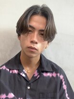 キングオブヘアバイノイズアンドフィフス 京都駅前店(KING of hair by NOISM&fifth)&nbsp;センターパートニュアンスパーマツーブロックメンズマッシュ