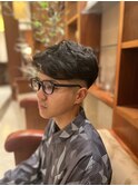メンズ ニュアンスパーマヘアスタイル 栄理容室