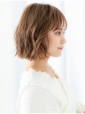 オレンジベージュボブパーマボブディg古河20代30代