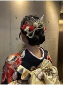 成人式ヘアメイクシニオン前撮りお呼ばれヘアスッキリアップヘア