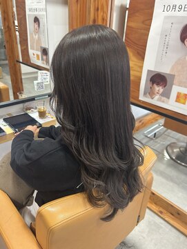 アドラーブル 松崎店(adorable) レイヤーでゆるふわ【韓国風ヘア】【グレージュ】