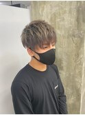 ホワイトメッシュ/ツイスト/ツイスパ/パーマ/メンズ/眉毛