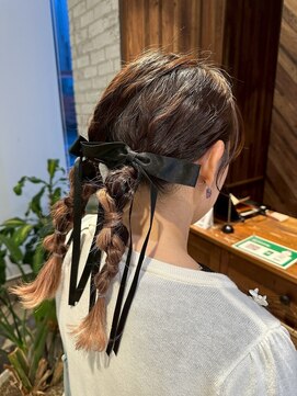 アデプト 北千住店(adept) ガーリー×三つ編みヘア