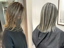 ハイライト～エアタッチハイライト|プリンが目立たない|白髪が目立ちにくい