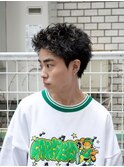 スパイキーパーマピンパーマスパイキーショートメンズメッシュ