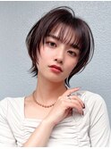 絶壁解消！小顔に見えるひし形シルエットショート